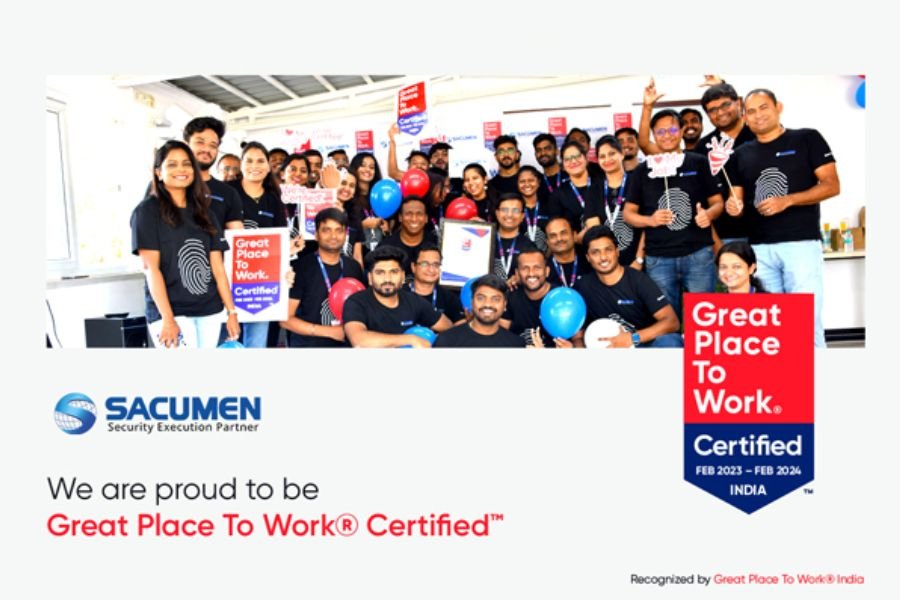 Sacumen is Certified as a Great Place To Work Certified Company