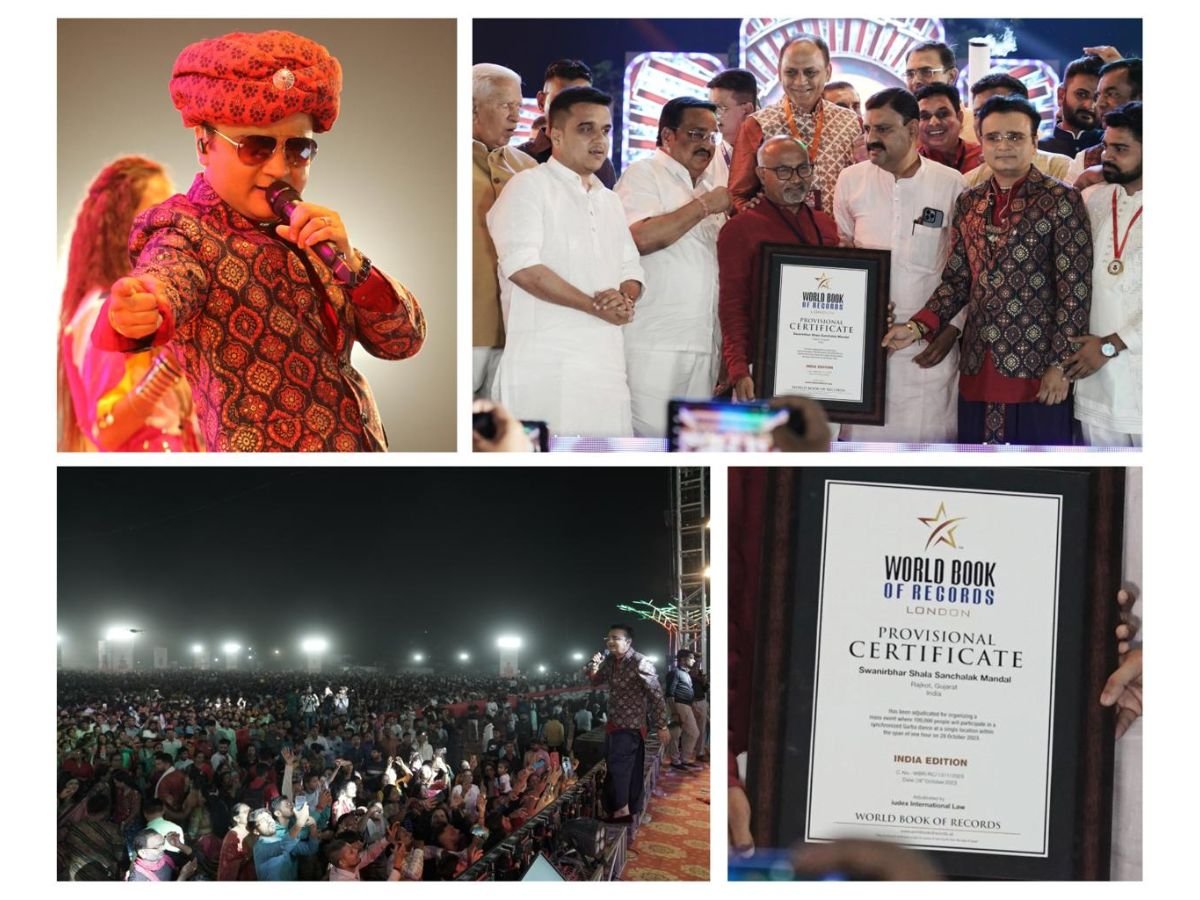 Record-Breaking Garba Event at Rajkot Featuring Bollywood Singer Parthiv Gohil Celebrates the Song ‘Maadi’ by PM Shri Narendra Modi on Sharad Poonam