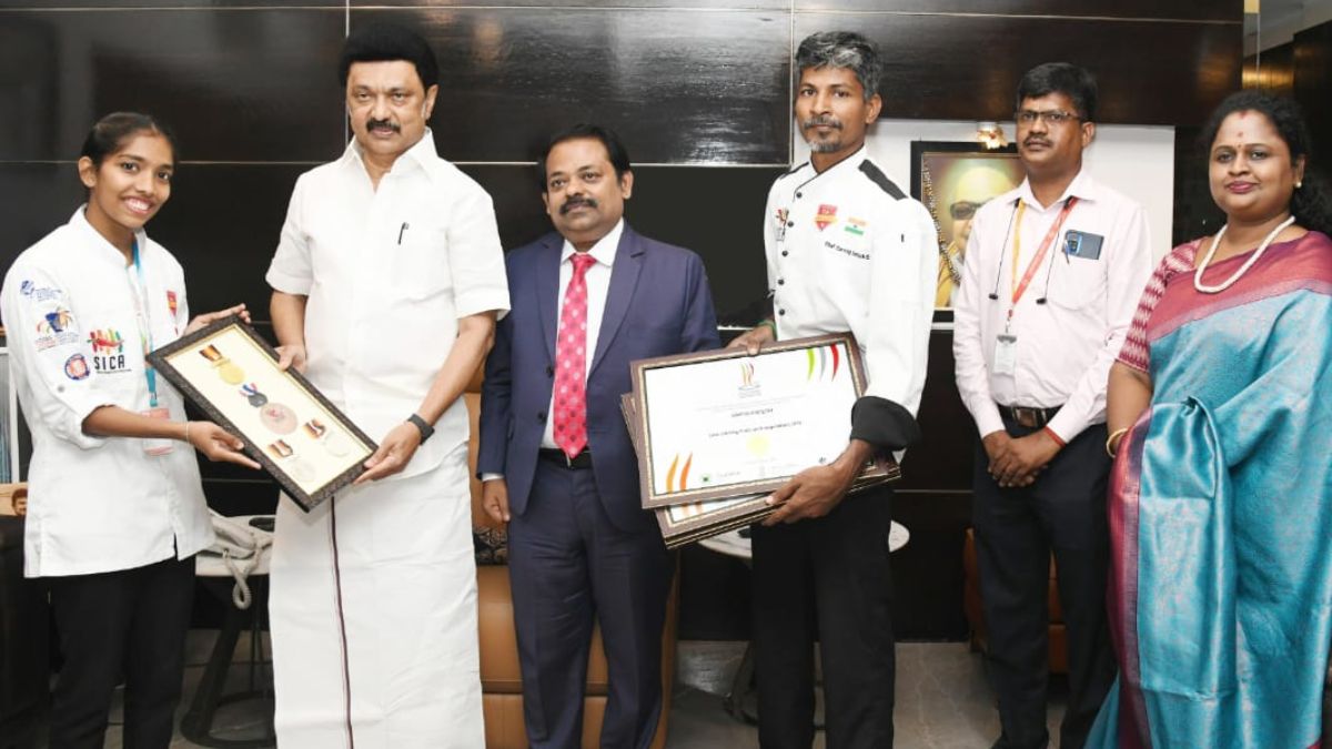Germany IKA Culinary Olympic 2024 Gold medal winner Shreya Aneesh Met Chief Minister M.K.Stalin on her achievement in Display & Live Carving Category
