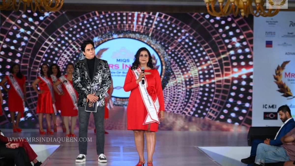Jyoti won the title of Mrs. India Pride of South 2025 at Mrs. India Queen of Substance 2025