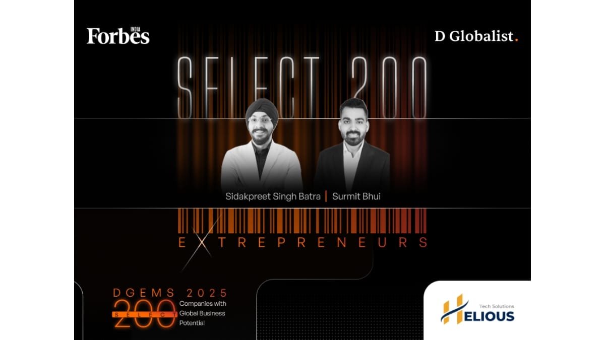 Helious Tech Solutions Listed in Forbes India DGEMS 2025 Select 200 for Industrial AI & Automation
